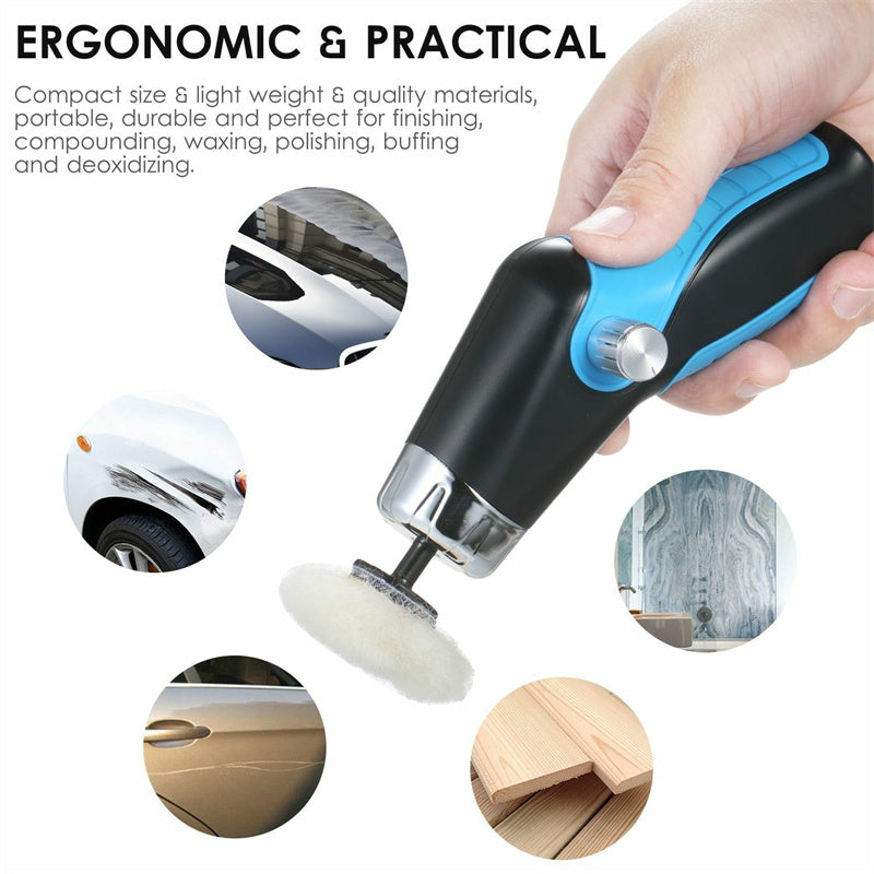 Mini Polishing Machine Car Rechargeable Buffer Polisher Cordless Cars Scratch Repair Polisher Electric Waxing Automobile Care