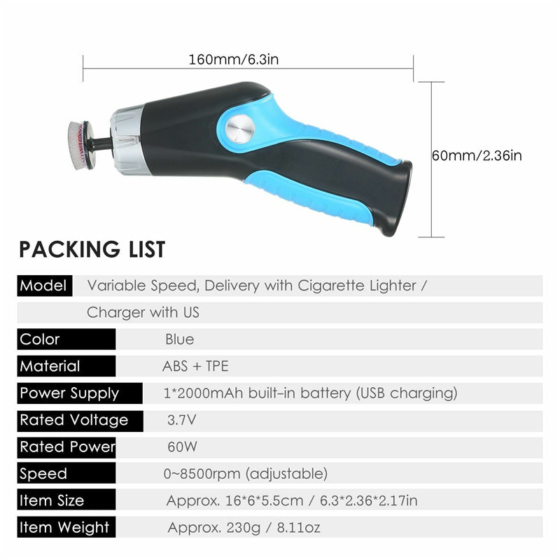 Mini Polishing Machine Car Rechargeable Buffer Polisher Cordless Cars Scratch Repair Polisher Electric Waxing Automobile Care