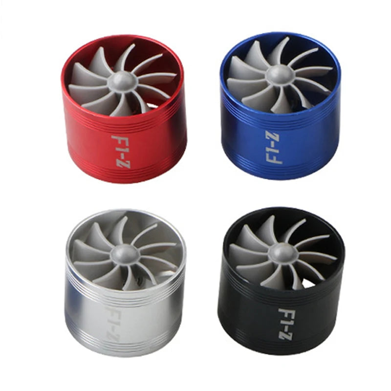 Auto Car Air Intake Turbine Refit Turbo Gas Fuel Oil Saver Fan Turbo Supercharger Turbine Fit for Air Intake Hose Dia 50*65mm