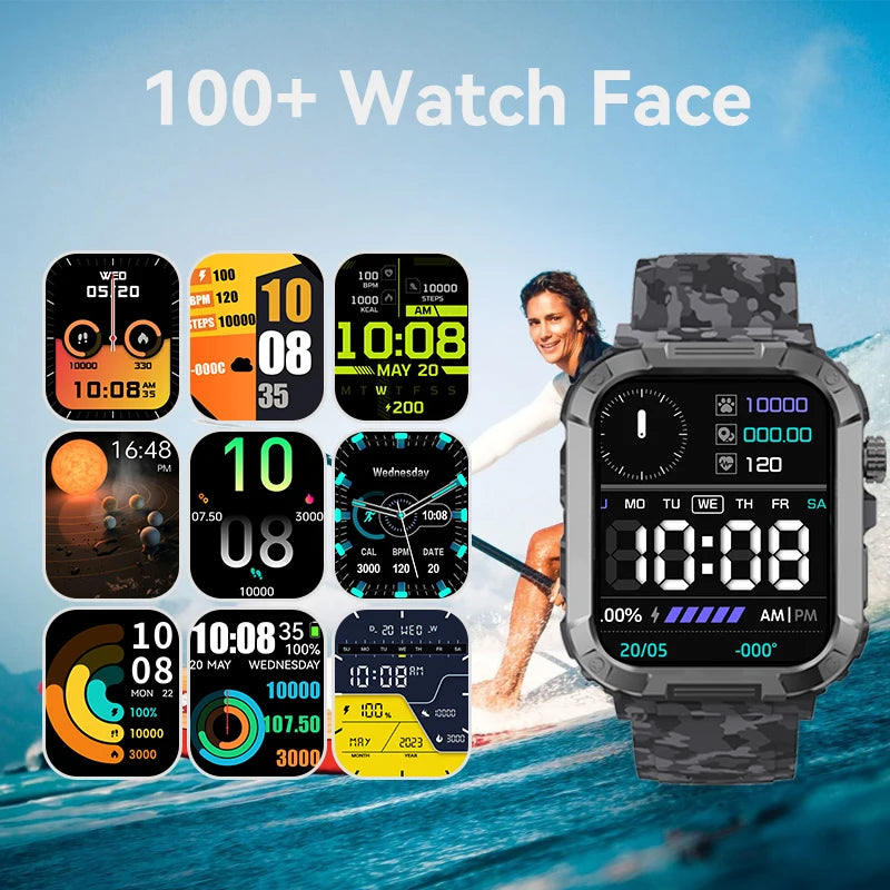 Apex Fit Sport S06 Smartwatch 1.91'' Full Touch Screen BT Call Outdoor Fitness Tracker Smart Watch With IP68 Waterproof