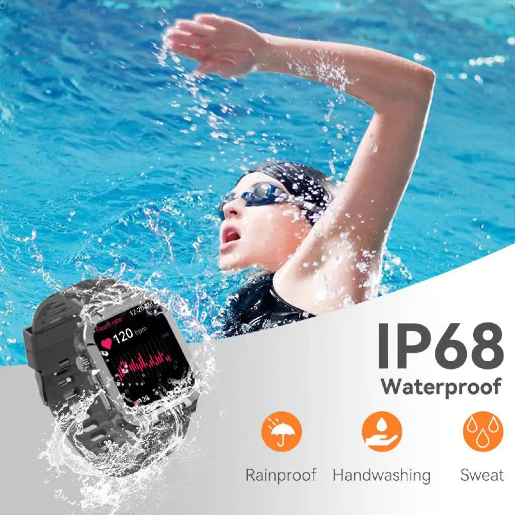 Apex Fit Sport S06 Smartwatch 1.91'' Full Touch Screen BT Call Outdoor Fitness Tracker Smart Watch With IP68 Waterproof