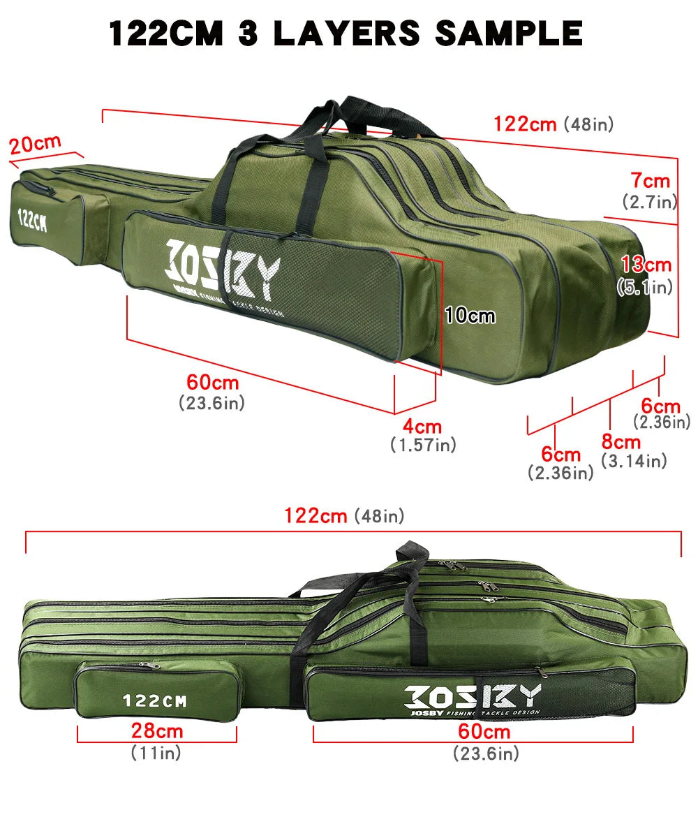 PROXPEHigh Quality Multi-purpose Oxford Cloth foldable Fishing Rod Bags Fishing Pole Tools Fishing Gear Tools 60-150/152/180CM