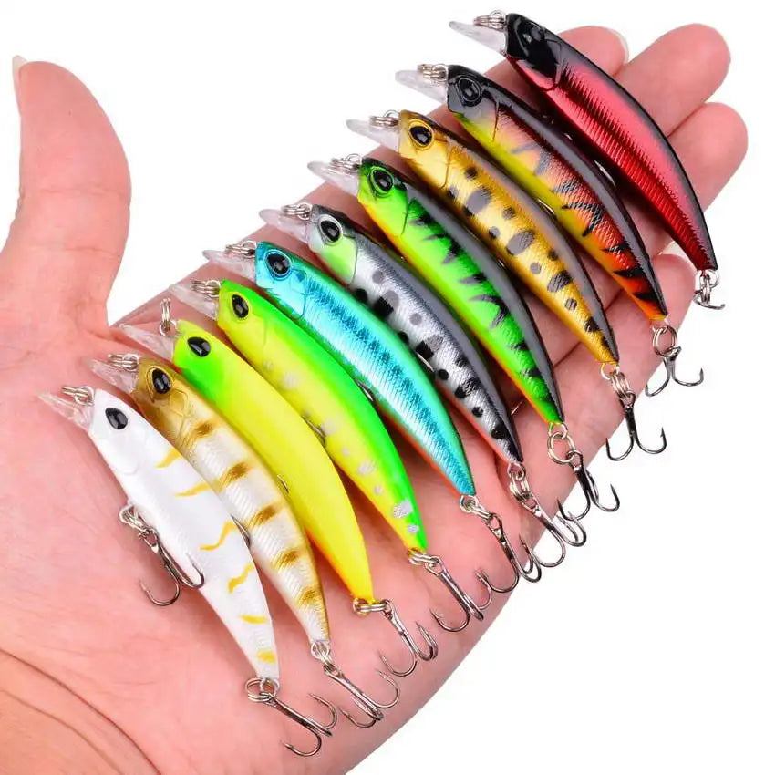 Mixed Fishing Lure Kits Crankbait Minnow Popper Lure Bass Baits wobbler Set Lifelike Fake Fishing bait Tackle