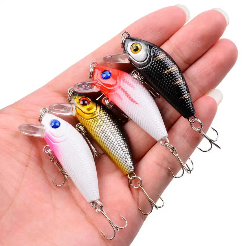 Mixed Fishing Lure Kits Crankbait Minnow Popper Lure Bass Baits wobbler Set Lifelike Fake Fishing bait Tackle