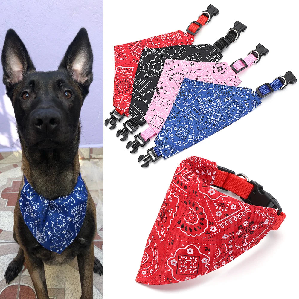 Adjustable Triangular Bandage For Pet Dog Cat Washable Scarf Bandana Collar Bibs Cat Neck Decor Birthday Party Dress Up