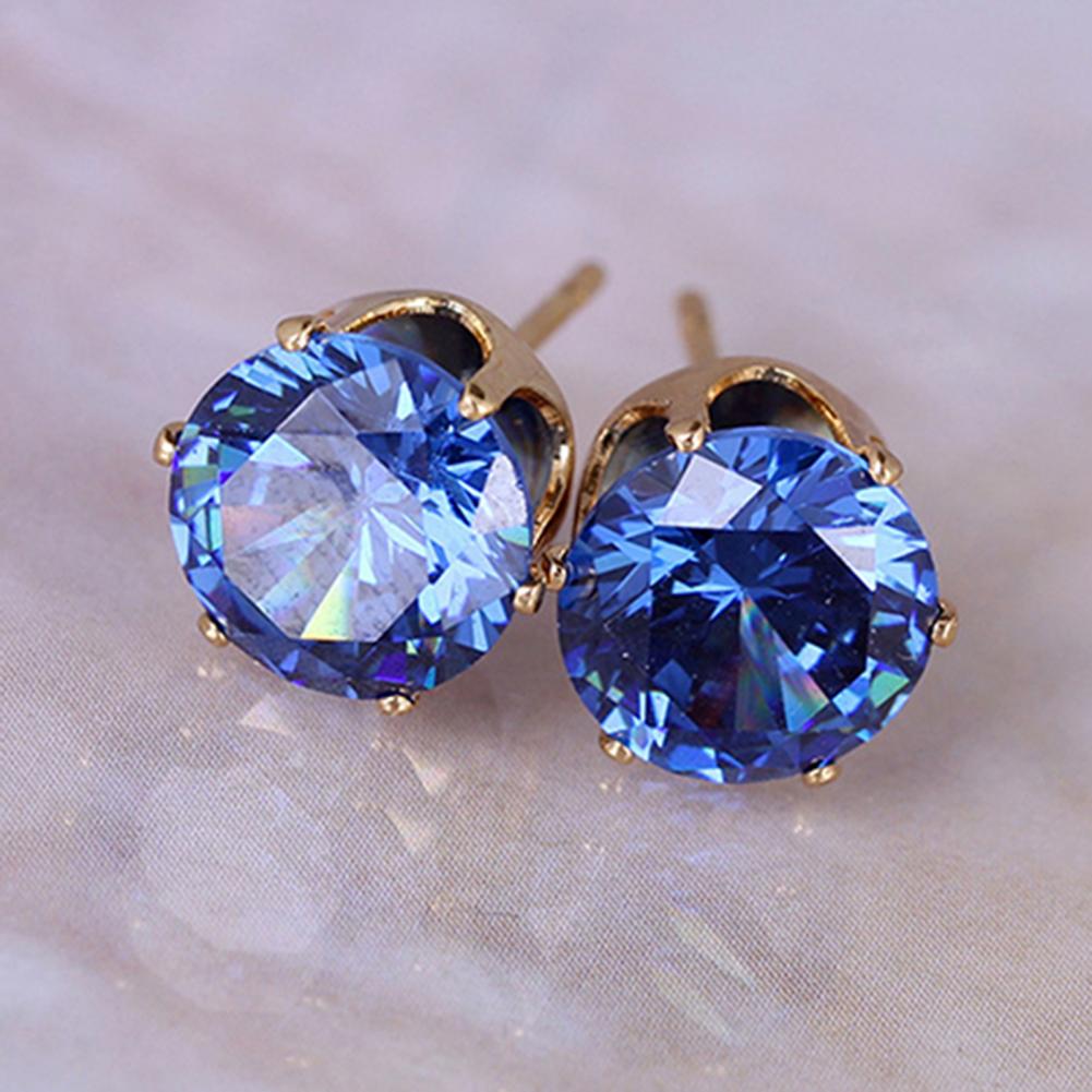 2pcs Steel Earring Studs Ear Piercing Birthstone Gem Ear Stud Earrings Gold/Silver color Studs Tragus Cartilage Body Jewelry