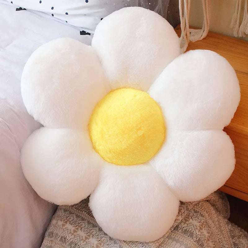 30-65cm Kawaii Colorful Flower Plush Pillow Cushion Soft Sunflower Plant Mat Stuffed Sofa Bed Sleeping Back Cushion Decor Gifts