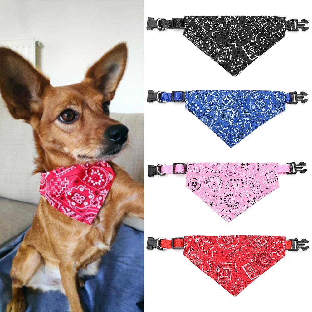 Adjustable Triangular Bandage For Pet Dog Cat Washable Scarf Bandana Collar Bibs Cat Neck Decor Birthday Party Dress Up