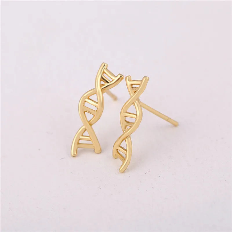 Oly2u New Fashion DAN Jewelry Earrings For Women Chemical molecules ear brincos 2024 DNA Science Stud Earring boucle d'oreille