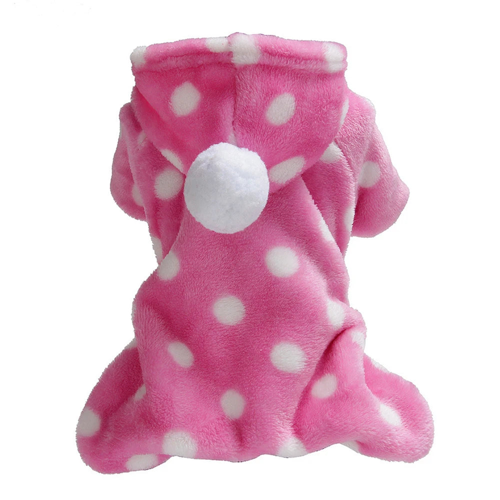 Dog Clothes Pajamas Fleece Jumpsuit Winter Dog Clothing Four Legs Warm Pet Clothing Outfit Small Dog Star Costume Apparel