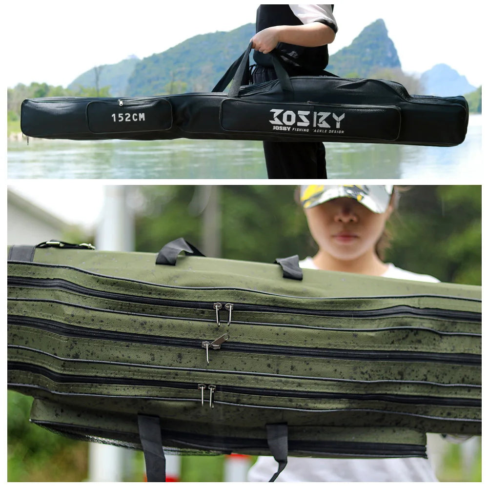 PROXPEHigh Quality Multi-purpose Oxford Cloth foldable Fishing Rod Bags Fishing Pole Tools Fishing Gear Tools 60-150/152/180CM