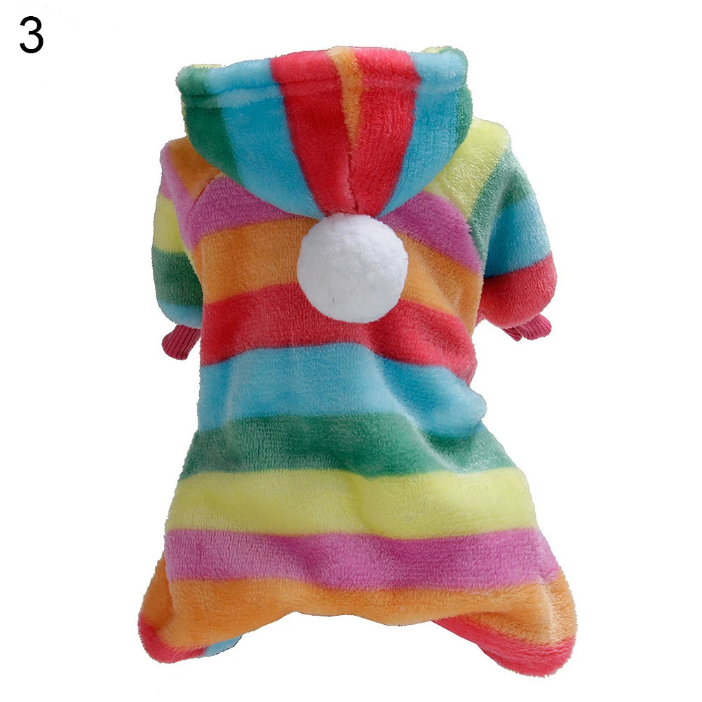 Dog Clothes Pajamas Fleece Jumpsuit Winter Dog Clothing Four Legs Warm Pet Clothing Outfit Small Dog Star Costume Apparel