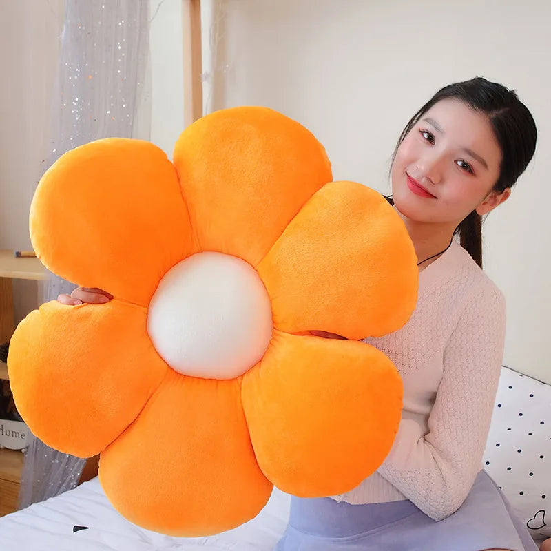 30-65cm Kawaii Colorful Flower Plush Pillow Cushion Soft Sunflower Plant Mat Stuffed Sofa Bed Sleeping Back Cushion Decor Gifts