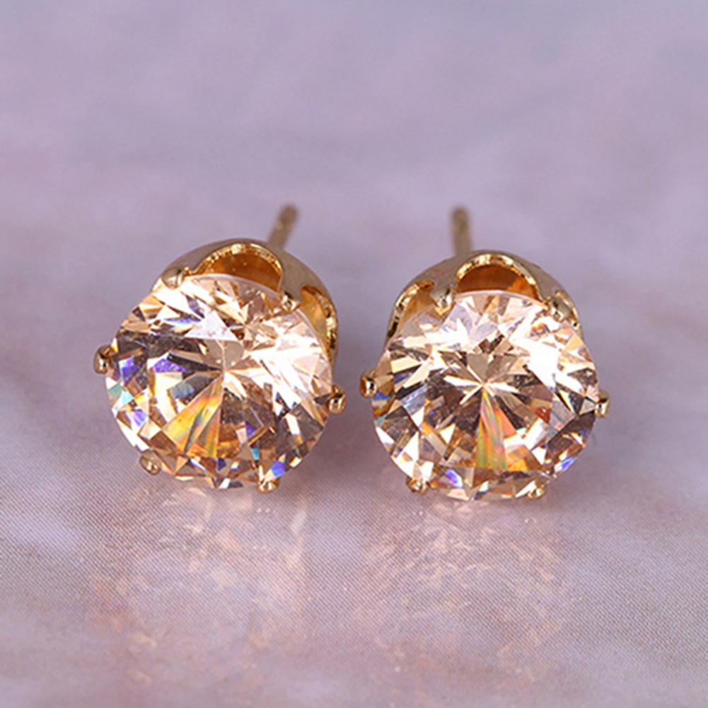 2pcs Steel Earring Studs Ear Piercing Birthstone Gem Ear Stud Earrings Gold/Silver color Studs Tragus Cartilage Body Jewelry