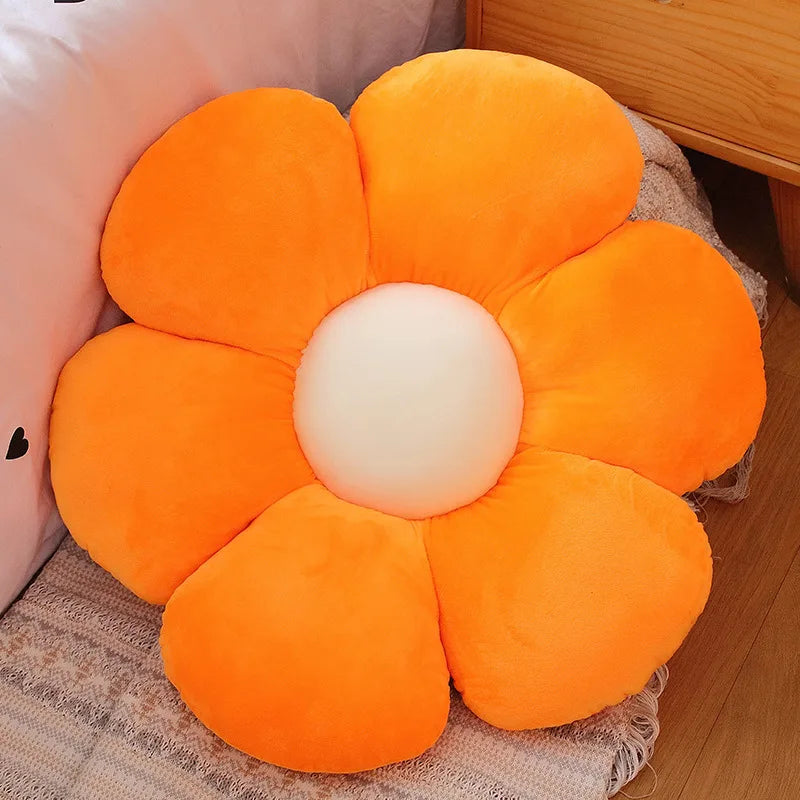 30-65cm Kawaii Colorful Flower Plush Pillow Cushion Soft Sunflower Plant Mat Stuffed Sofa Bed Sleeping Back Cushion Decor Gifts