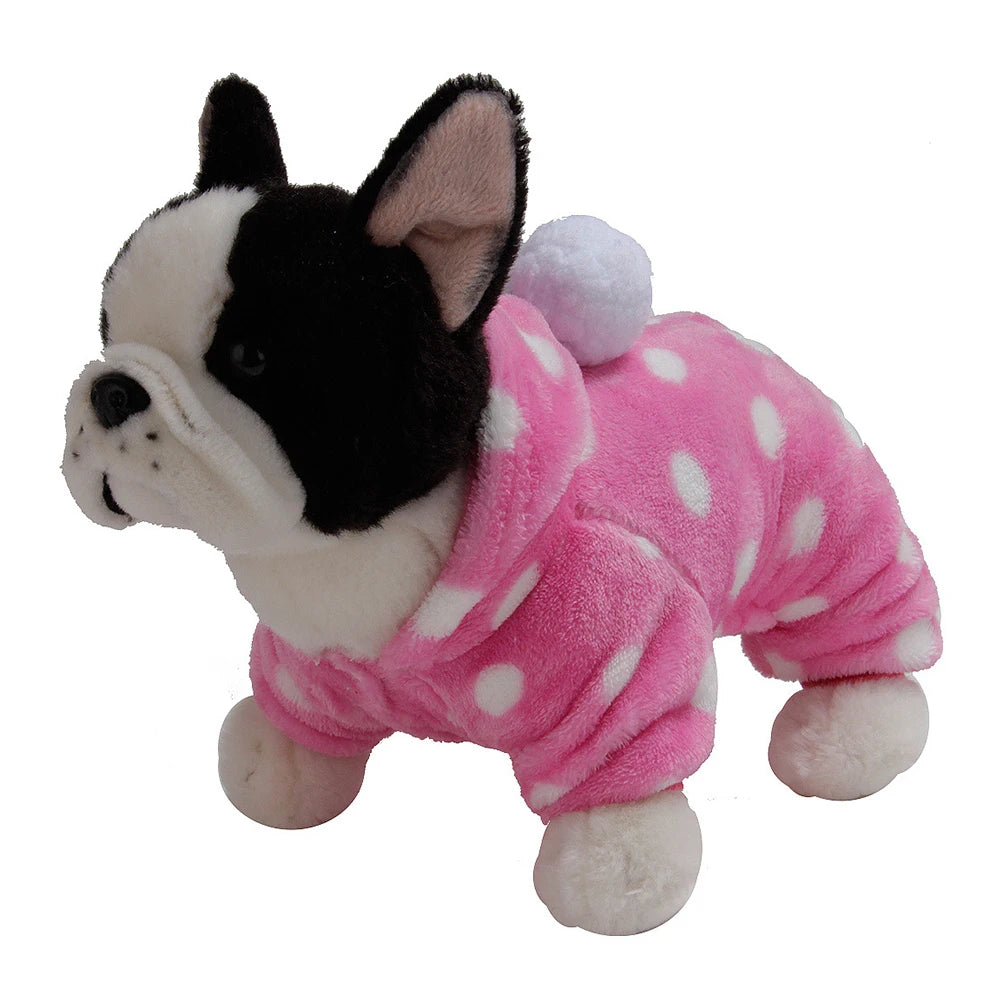 Dog Clothes Pajamas Fleece Jumpsuit Winter Dog Clothing Four Legs Warm Pet Clothing Outfit Small Dog Star Costume Apparel