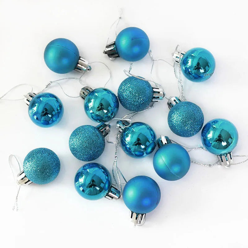 24Pcs 30mm Christmas Balls Ornaments Gold Silver Christmas Tree Hanging Decor Ball Toys 2021 New Year Xmas Party Pendant Navidad