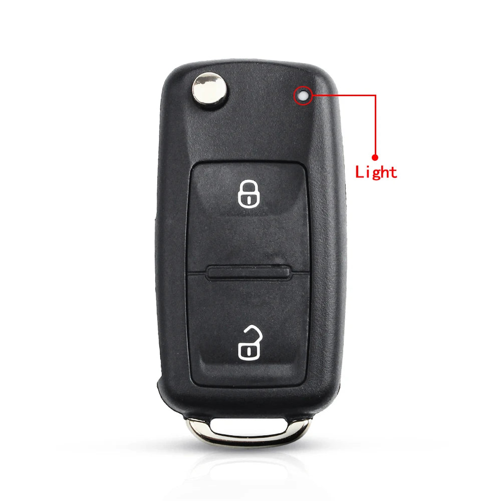 KEYYOU 2/3 buttons Folding Car key 5K0837202AD Key Flip key Shell for VW polo passat b5 Tiguan Golf VOLKSWAGEN Seat Skoda