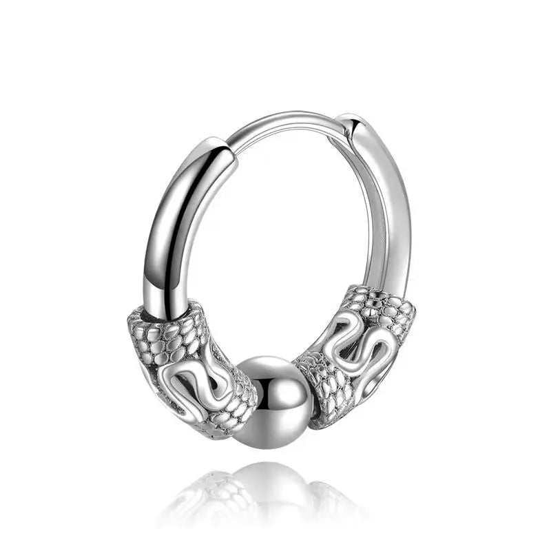 Classic Men Stainless Steel Hoop Earrings for Women Hip Hop Earring for Men Boy Earrings Punk Gothic Ear Stud Jewelry Party Gift