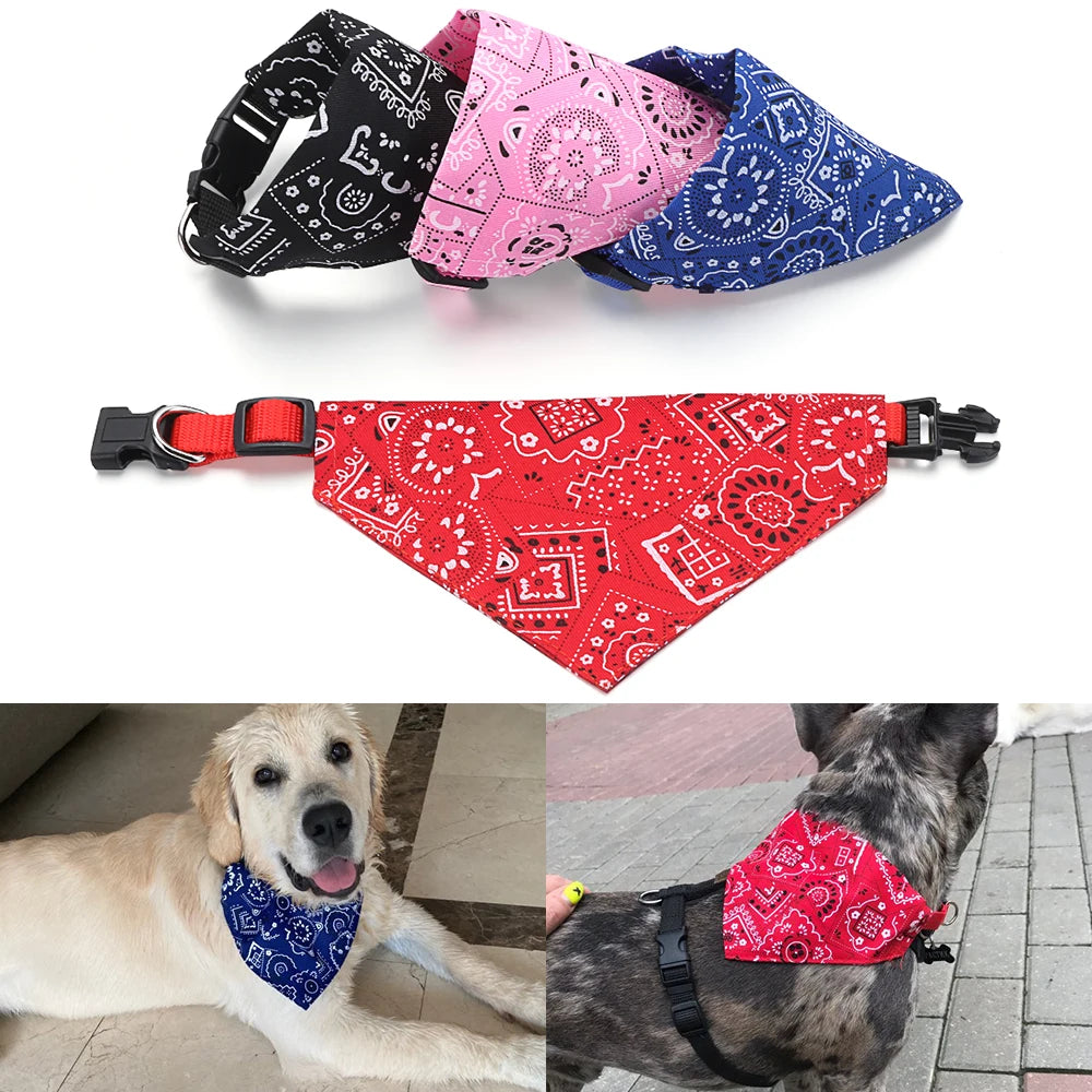 Adjustable Triangular Bandage For Pet Dog Cat Washable Scarf Bandana Collar Bibs Cat Neck Decor Birthday Party Dress Up