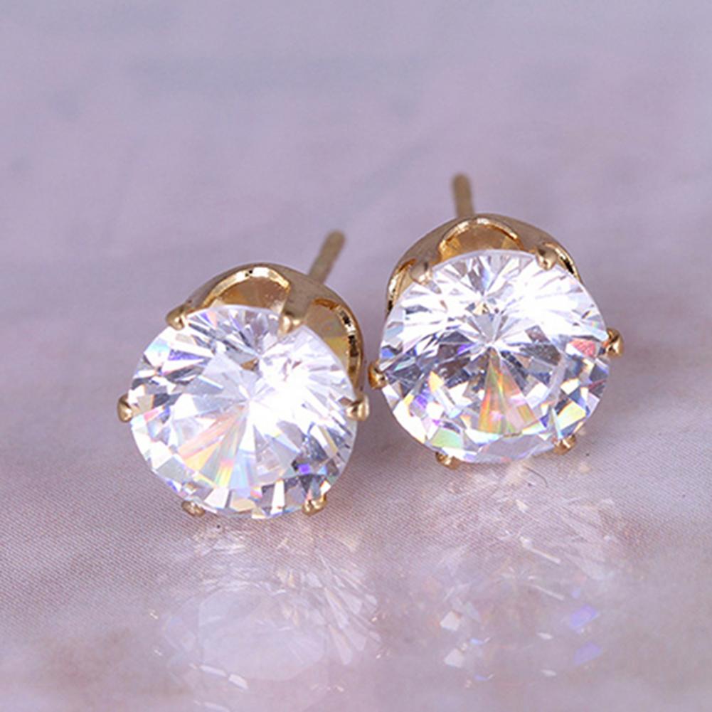 2pcs Steel Earring Studs Ear Piercing Birthstone Gem Ear Stud Earrings Gold/Silver color Studs Tragus Cartilage Body Jewelry