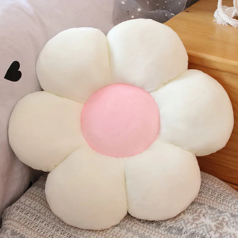 30-65cm Kawaii Colorful Flower Plush Pillow Cushion Soft Sunflower Plant Mat Stuffed Sofa Bed Sleeping Back Cushion Decor Gifts