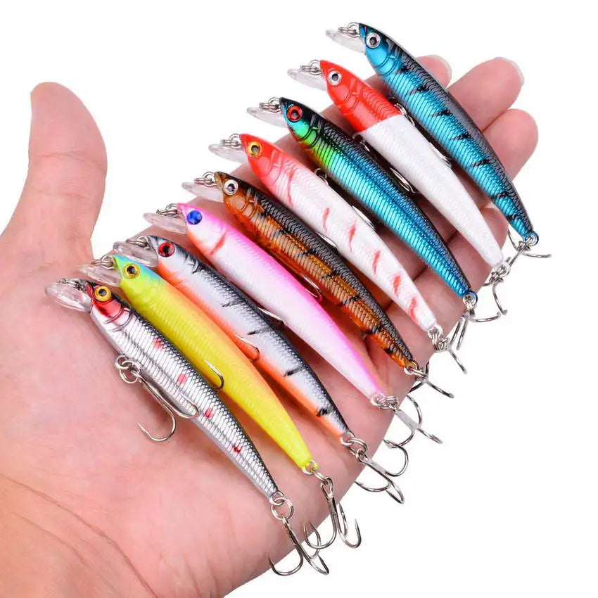 Mixed Fishing Lure Kits Crankbait Minnow Popper Lure Bass Baits wobbler Set Lifelike Fake Fishing bait Tackle