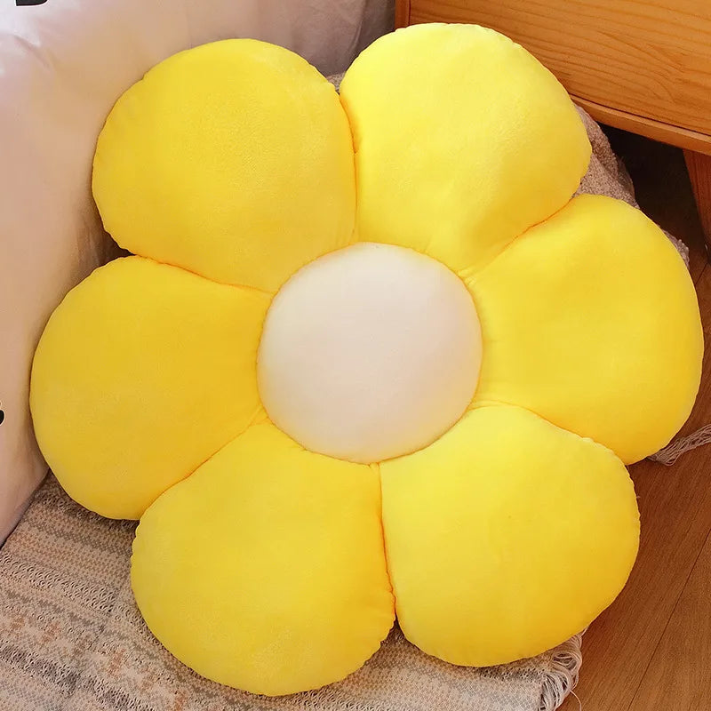 30-65cm Kawaii Colorful Flower Plush Pillow Cushion Soft Sunflower Plant Mat Stuffed Sofa Bed Sleeping Back Cushion Decor Gifts