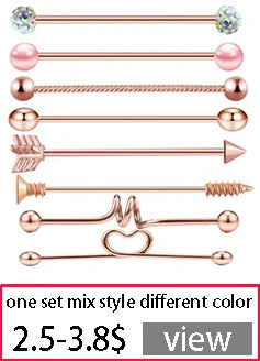 7PCS Tragus Stud Hoop Earring Set Heart Small Stud Set Lobe Piercing Cartilage Stud Helix Jewelry Cz Barbell Piercing Earrings