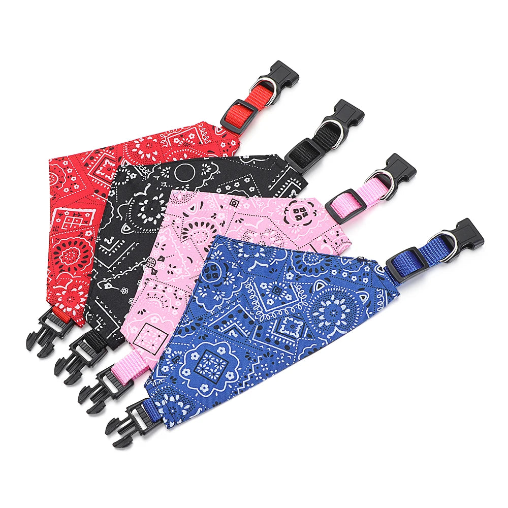 Adjustable Triangular Bandage For Pet Dog Cat Washable Scarf Bandana Collar Bibs Cat Neck Decor Birthday Party Dress Up