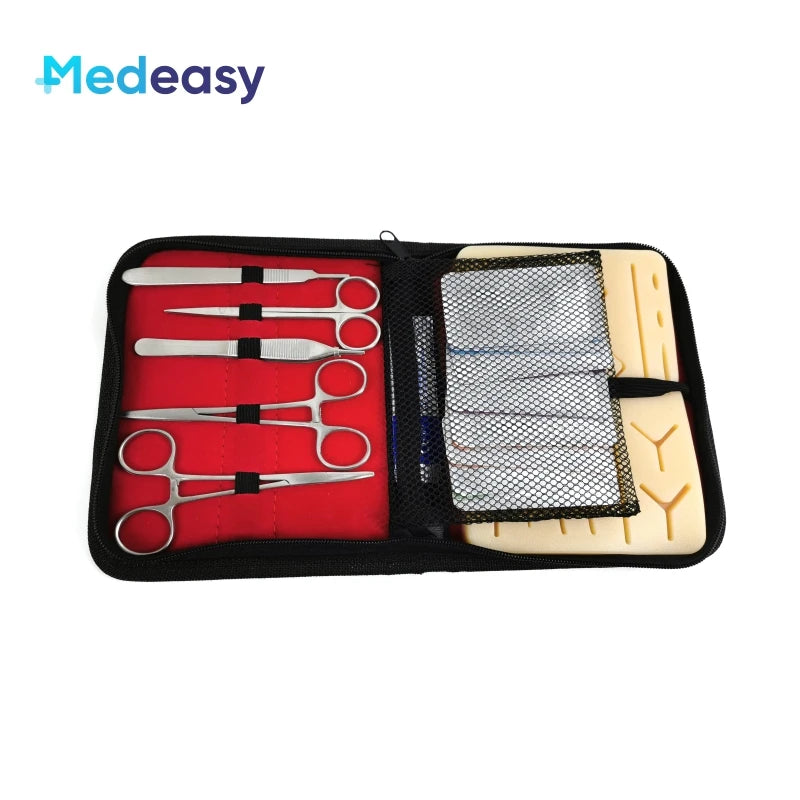 Medical Students Suture Practice Kit Surgical Training with Skin Pad Model Tool Set Educational Teaching Equipment