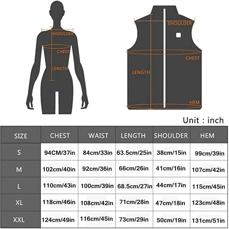 2024 Women Winter USB Heating Vest Smart Heating Cotton Vest Infrared Electr Skating Ski SportWaistcoat Jackets Warm Vest Women