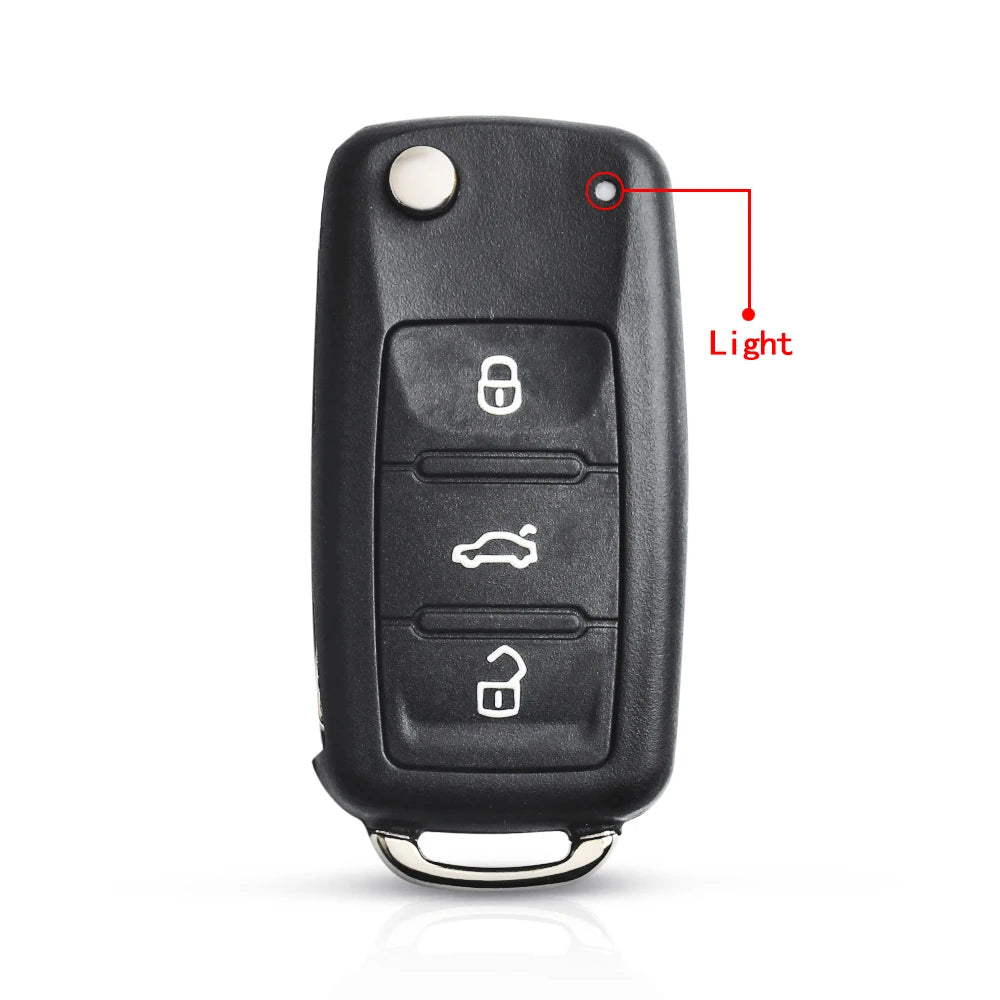 KEYYOU 2/3 buttons Folding Car key 5K0837202AD Key Flip key Shell for VW polo passat b5 Tiguan Golf VOLKSWAGEN Seat Skoda