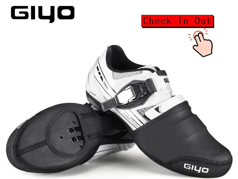 GIYO Cycling Overshoes Waterproof Windproof Rainproof Fleece MTB Road Warm Bike Shoes Covers Bicycle Winter Thermal Protector