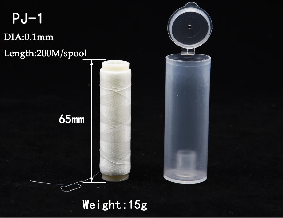 1pc PJ1/2/3/4/5/7 High Tensile Polyester Bait Elastic Thread Spool Sea Fishing Accessories Tackle Invisible Fishing Bait Line