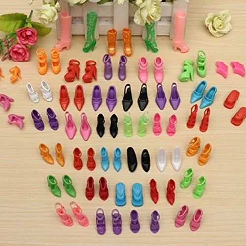 30 Different High Heel Shoes Boots For 11.8 Inch Barbie Doll Clothes Accessories Girl's Toys Birthday Gift