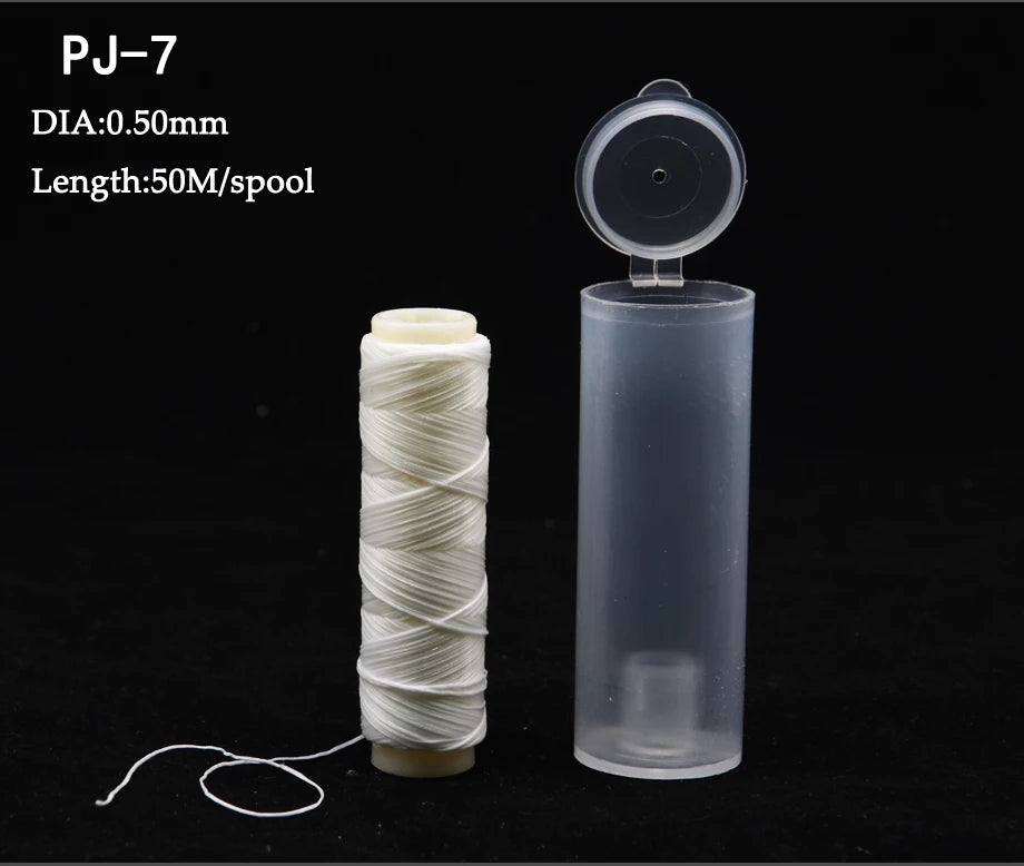 1pc PJ1/2/3/4/5/7 High Tensile Polyester Bait Elastic Thread Spool Sea Fishing Accessories Tackle Invisible Fishing Bait Line