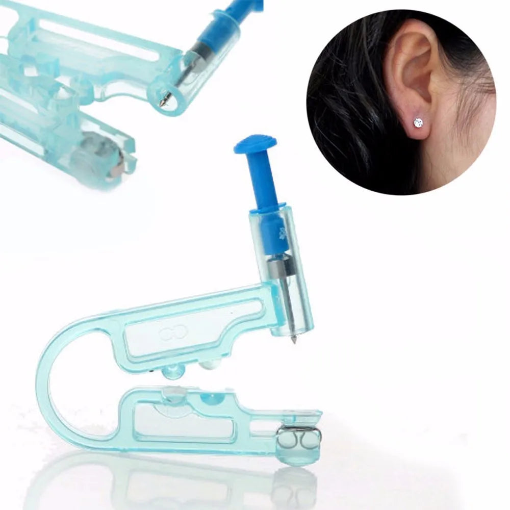 1PC Disposable Sterile Ear Piercing Gun Unit Cartilage Tragus Helix Surgical Steel Stud Earring NO Pain Machine Tool Kit 20G