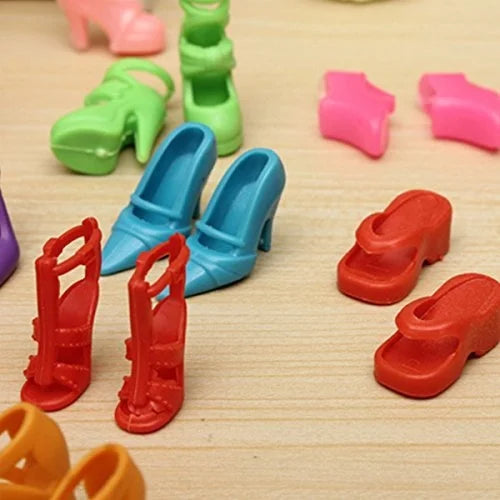 30 Different High Heel Shoes Boots For 11.8 Inch Barbie Doll Clothes Accessories Girl's Toys Birthday Gift