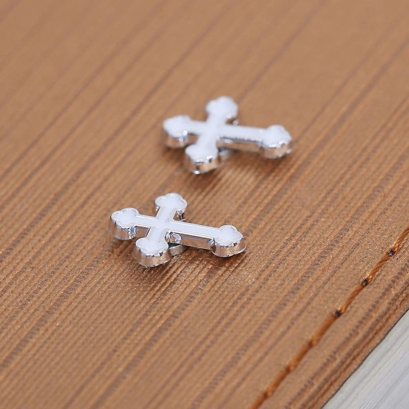 No Piercing Magnetic Stud Earings For Women Men Baby No Ear Hole Jesus Christ Cross Magnet Earring Small Ear Studs Jewelry