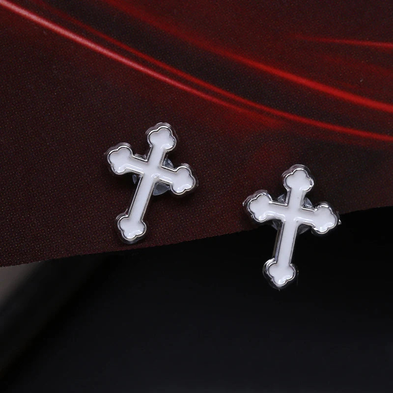 No Piercing Magnetic Stud Earings For Women Men Baby No Ear Hole Jesus Christ Cross Magnet Earring Small Ear Studs Jewelry