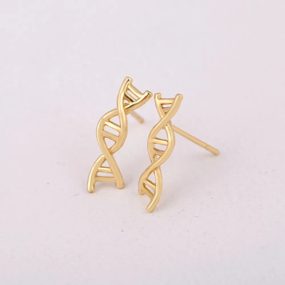 Oly2u New Fashion DAN Jewelry Earrings For Women Chemical molecules ear brincos 2024 DNA Science Stud Earring boucle d'oreille