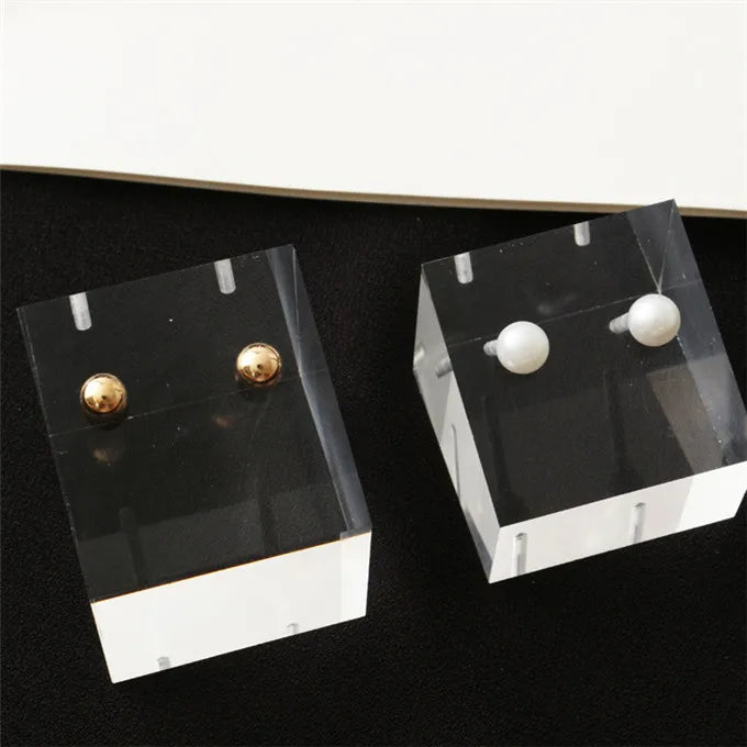 Fashion 9 Pcs/Set Round Square Crystal Gold Color Stud Earrings Simulated Pearl Ball Silver Color Earring Set For Women Jewelry