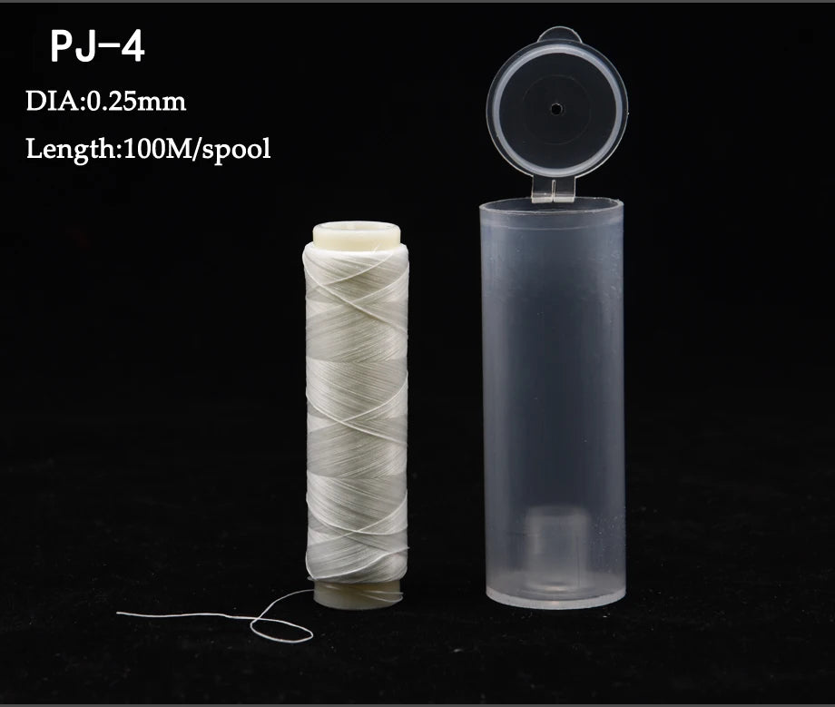 1pc PJ1/2/3/4/5/7 High Tensile Polyester Bait Elastic Thread Spool Sea Fishing Accessories Tackle Invisible Fishing Bait Line