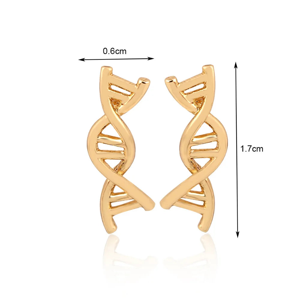 Oly2u New Fashion DAN Jewelry Earrings For Women Chemical molecules ear brincos 2024 DNA Science Stud Earring boucle d'oreille