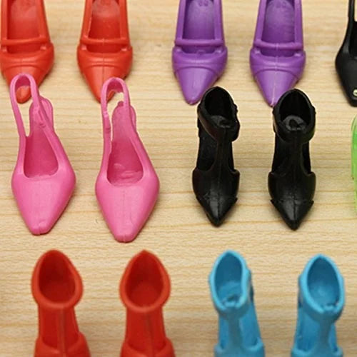 30 Different High Heel Shoes Boots For 11.8 Inch Barbie Doll Clothes Accessories Girl's Toys Birthday Gift