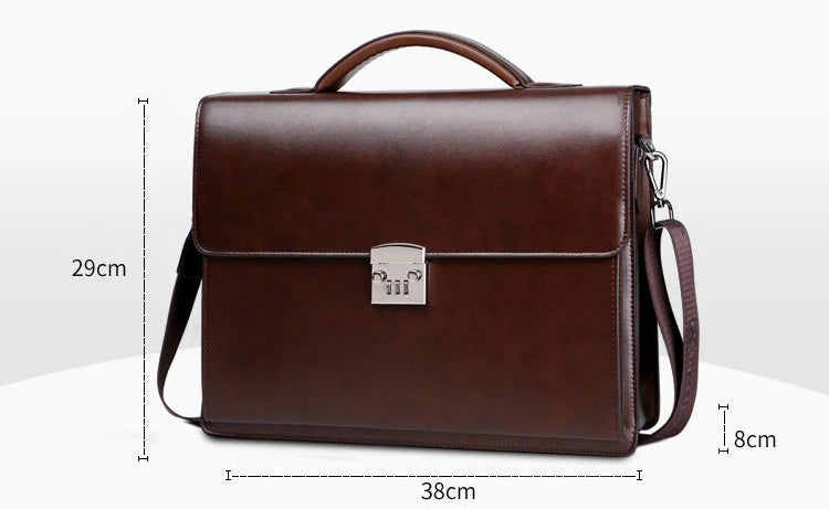 Genuine leather men's Crossbody Bag High Quality Business Briefcase Bag Shoulder Messenger Bags Office Handbag Laptop Briefcases