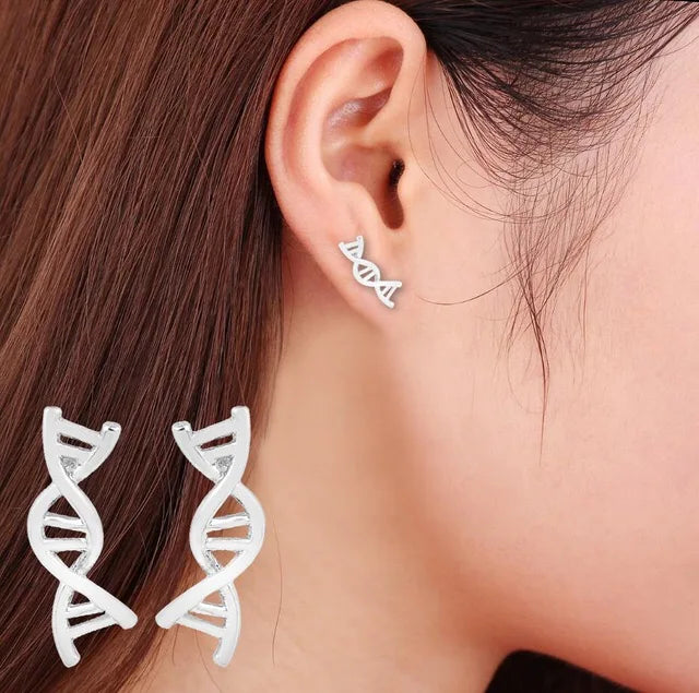 Oly2u New Fashion DAN Jewelry Earrings For Women Chemical molecules ear brincos 2024 DNA Science Stud Earring boucle d'oreille