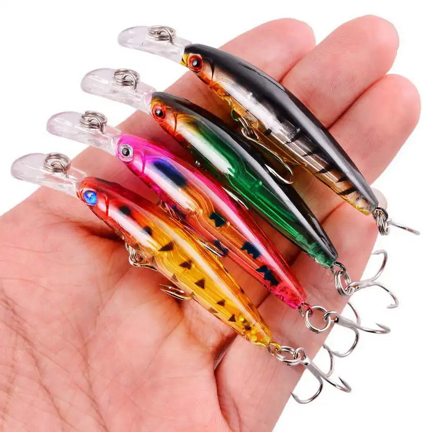 Mixed Fishing Lure Kits Crankbait Minnow Popper Lure Bass Baits wobbler Set Lifelike Fake Fishing bait Tackle