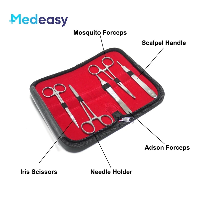 Medical Students Suture Practice Kit Surgical Training with Skin Pad Model Tool Set Educational Teaching Equipment